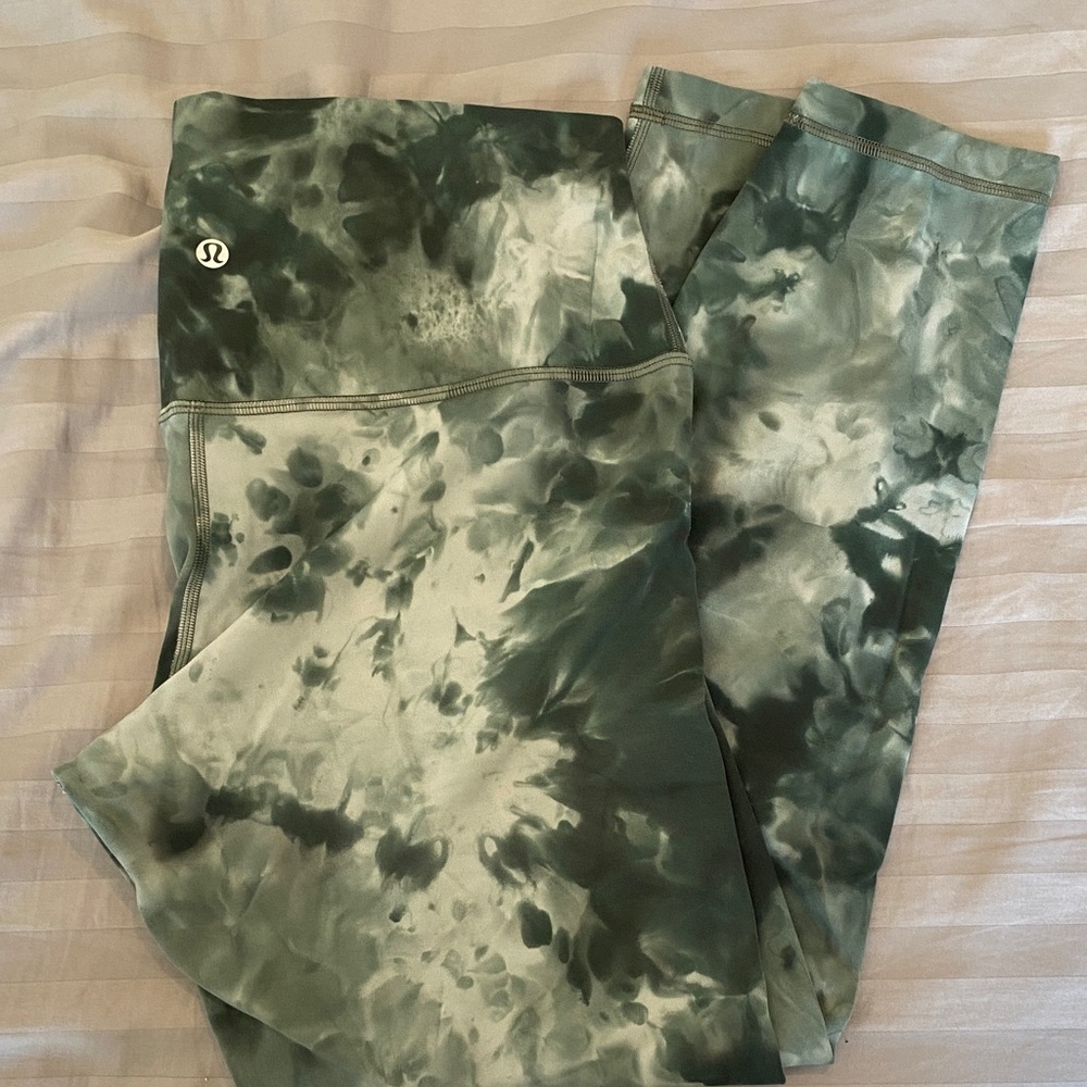 lululemon athletica Green Tie-Dye Leggings